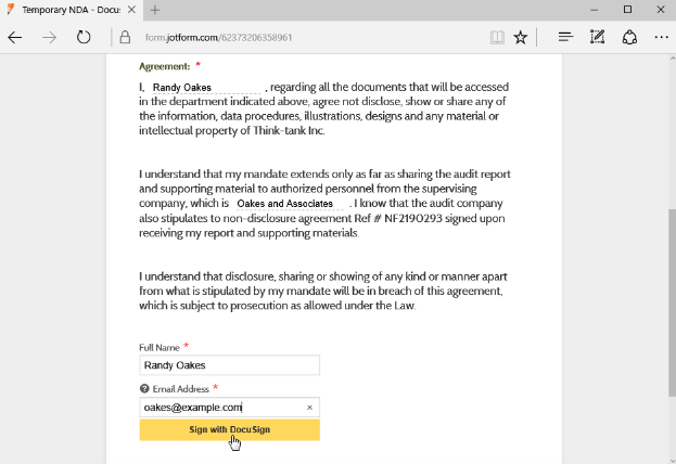 jotform and docusign